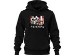 Friends Horror Icons Jason Michael Pennywise Freddy Chucky Cult Felpa Con Cappuccio Unisex, Nero, S