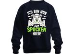 I'm Only Here To Spit Halloween Llama Saying Dolcetto O Scherzetto Felpa Unisex, Navy, L