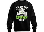 I'm Only Here To Spit Halloween Llama Saying Dolcetto O Scherzetto Felpa Unisex, Nera, L