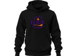 Salem Witch Company Cappello Da Strega Di Halloween Strega Scopa Stelle Vintage Unisex Felpa Con Cappuccio, Nero, L