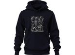 Halloween Witch Reads Book Pumpkin Ghost Skull Bats Felpa Con Cappuccio Unisex, Navy, Xxl