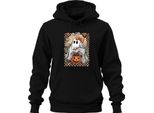 Felpa Con Cappuccio Unisex Con Fiocco Retrò, Nero, S