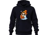 Halloween Boo Fantasma Zucca Dolcetto O Scherzetto Carino Bambini Autunno Unisex Felpa Con Cappuccio, Navy, M