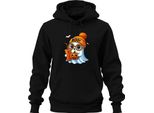 Halloween Boo Fantasma Zucca Dolcetto O Scherzetto Carino Bambini Autunno Unisex Felpa Con Cappuccio, Nero, 3XL