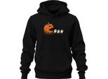 Pac-Man Horror Halloween Zucca Fantasmi Cartoon Carino Spaventoso Unisex Felpa Con Cappuccio, Nero, Xxl