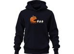 Pac-Man Horror Halloween Zucca Fantasmi Cartoon Carino Spaventoso Unisex Felpa Con Cappuccio, Navy, Xxl