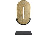 Gilde Skulptur, Oval, "Zero"", Aluminium, Goldfarben, , L. 6 Cm, B. 15 Cm, H. 29 Cm 60185"