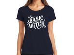 Maglietta Basic Witch Halloween Moon Stars Magical Witch Fan Gothic Donna, Marina, Xxl