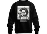Chucky Killer Doll 1988 Horror Polizia Foto Killer Doll Cult Unisex Felpa Pullover, Nero, Xxl