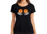 Mani Di Scheletro E Seni Di Zucca Halloween Gothic Day Of The Dead Autunno Maglietta Da Donna, Nero, L