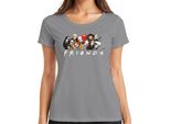 Friends Horror Icons Pennywise Chucky Michael Jason Freddy Fans Maglietta Da Donna, Grigio, Xl