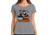 Boo Dozer Halloween Bulldozer Fantasma Zucca Spaventosa Costruzione Maglietta Da Donna Divertente, Grigio, Xl