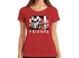 Maglietta Da Donna Friends Horror Icons Jason Michael Pennywise Freddy Chucky Cult, Rosso, Xxl