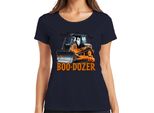 Boo Dozer Halloween Bulldozer Fantasma Zucca Spaventosa Costruzione Maglietta Da Donna Divertente, Navy, M