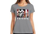 Maglietta Da Donna Friends Horror Icons Jason Michael Pennywise Freddy Chucky Cult, Grigio, S