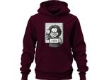 Chucky Killer Doll 1988 Horror Polizia Foto Killer Doll Cult Unisex Felpa Con Cappuccio, Borgogna, L