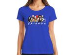 Friends Horror Icons Pennywise Chucky Michael Jason Freddy Fans Maglietta Da Donna, Blu, L