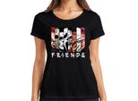 Friends Horror Icons Jason Michael Pennywise Freddy Chucky Cult Maglietta Da Donna, Nero, L