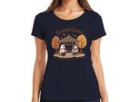 Gilmore Ghouls Dove Tu Vai Io Ti Seguo Maglietta Herbst Geister Niedlich Donna, Navy, Xxl