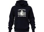 Fantasmi Tutto L'anno Halloween GeisterkostüM Retro Karo Unisex Felpa Con Cappuccio Kapuzenpullover, Navy, 3XL