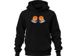 Mani Di Scheletro Petti Di Zucca Halloween Gotico Giorno Dei Morti Autunno Unisex Felpa Con Cappuccio, Nero, S
