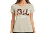 Fall Vibes Autumn Pumpkin Flowers Boho Vintage Floral Cosy Ladies T-Shirt, Nature, S