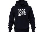 1692 Salem Witch They Missed One Funny Halloween Saying Witch Hunt Felpa Con Cappuccio Unisex, Navy, Xxl