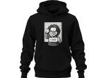 Chucky Killer Doll 1988 Horror Polizia Foto Killer Doll Cult Unisex Felpa Con Cappuccio, Nero, L