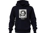 Bambola Assassina Chucky 1988 Horror Polizia Foto Bambola Assassina Cult Unisex Felpa Con Cappuccio, Navy, S