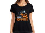 Boo Dozer Halloween Bulldozer Fantasma Zucca Spaventosa Costruzione Maglietta Da Donna Divertente, Nero, Xxl