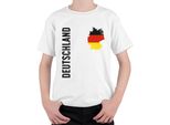 Maglietta Germania Bandiera Tifoso De Coppa Del Mondo Unisex Bambini, Bianco, 104