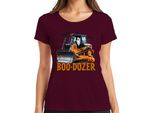 Boo Dozer Halloween Bulldozer Fantasma Zucca Spaventosa Costruzione Maglietta Da Donna Divertente, Bordeaux, Xxl