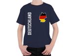 Maglietta Germania Bandiera Calciatori Coppa Del Mondo 2026 Maglietta Unisex Bambini, Navy, 116