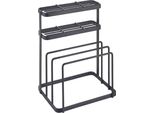 Metaltex Tokyo Line Rek Voor Messen En Snijplanken 16X12X22 Cm Zwart