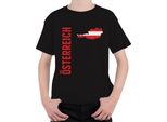 Austria Football Fan Coppa Del Mondo Campionato Europeo Maglietta Unisex Per Bambini, Nero, 152