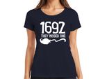 1692 Salem Witch They Missed One Divertente Maglietta Halloween Saying Witch Hunt Ladies, Navy, 3XL