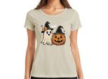 Boo Halloween Zucca Fantasma Carino Cappello Strega Retro Vintage Carino Signore T-Shirt, Natura, 3XL