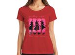 Maglietta Something Wicked This Way Halloween Hexe Hexen Pink Grunge Gothic Damen, Rot, L