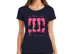 Maglietta Something Wicked This Way Halloween Hexe Hexen Pink Grunge Gothic Damen, Navy, Xl
