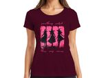 Maglietta Something Wicked This Way Halloween Hexe Hexen Pink Grunge Gothic Damen, Borgogna, L
