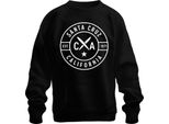 Santa Cruz California Surfbrett Surfen Surfer Vintage Strand 1971 Unisex Felpa Pullover, Schwarz, S
