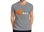 Maglietta Pac-Man Horror Halloween Pumpkin Ghosts Cartoon Cute Scary Uomo, Grigio, Xl