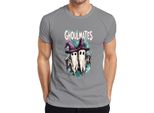 Ghoulmates Halloween Ghosts Ghost Couple Witch Hat Vintage Maglietta Da Uomo, Grigio, S