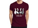 Spooky Goosy Halloween Geese Funny Scary Pumpkin Goose Witch Maglietta Da Uomo, Borgogna, S