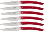 Jean Dubost Laguiole Messer Set 6 Tlg., Acrylic Red