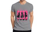 Maglietta Something Wicked This Way Halloween Hexe Hexen Pink Grunge Gothic Herren, Grau, L