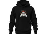 Skull Skull Island Santa Cruz Beach Palm Trees Retro Vintage Unisex Felpa Con Cappuccio, Nero, Xl