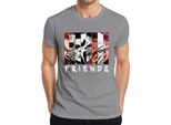 Maglietta Da Uomo Friends Horror Icons Jason Michael Pennywise Freddy Chucky Cult, Grigio, S