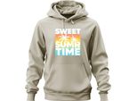 Sweet Summer Time Palme Tramonto Spiaggia Vacanza Retrò Unisex Felpa Con Cappuccio, Natura, S
