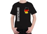 Germania Bandiera Calcio Coppa Del Mondo 2026 Maglietta Unisex Bambini, Nero, 152